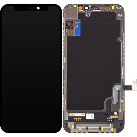Ecrã tátil JK para Apple iPhone 12 mini, com moldura, versão LCD In-Cell, preto