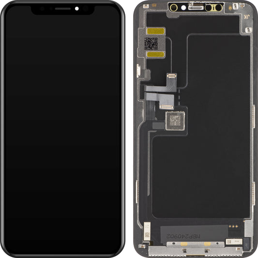 Ecrã tátil JK para Apple iPhone 11 Pro Max, com moldura, versão OLED, preto