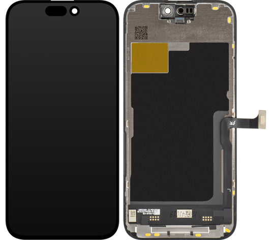 Ecrã tátil JK para Apple iPhone 15 Pro, com moldura, versão LCD In-Cell, preto
