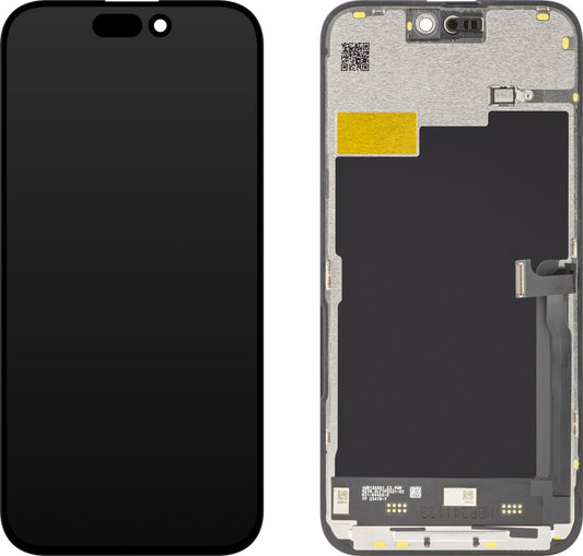 Ecrã tátil JK para Apple iPhone 15 Pro Max, com moldura, versão LCD In-Cell, preto