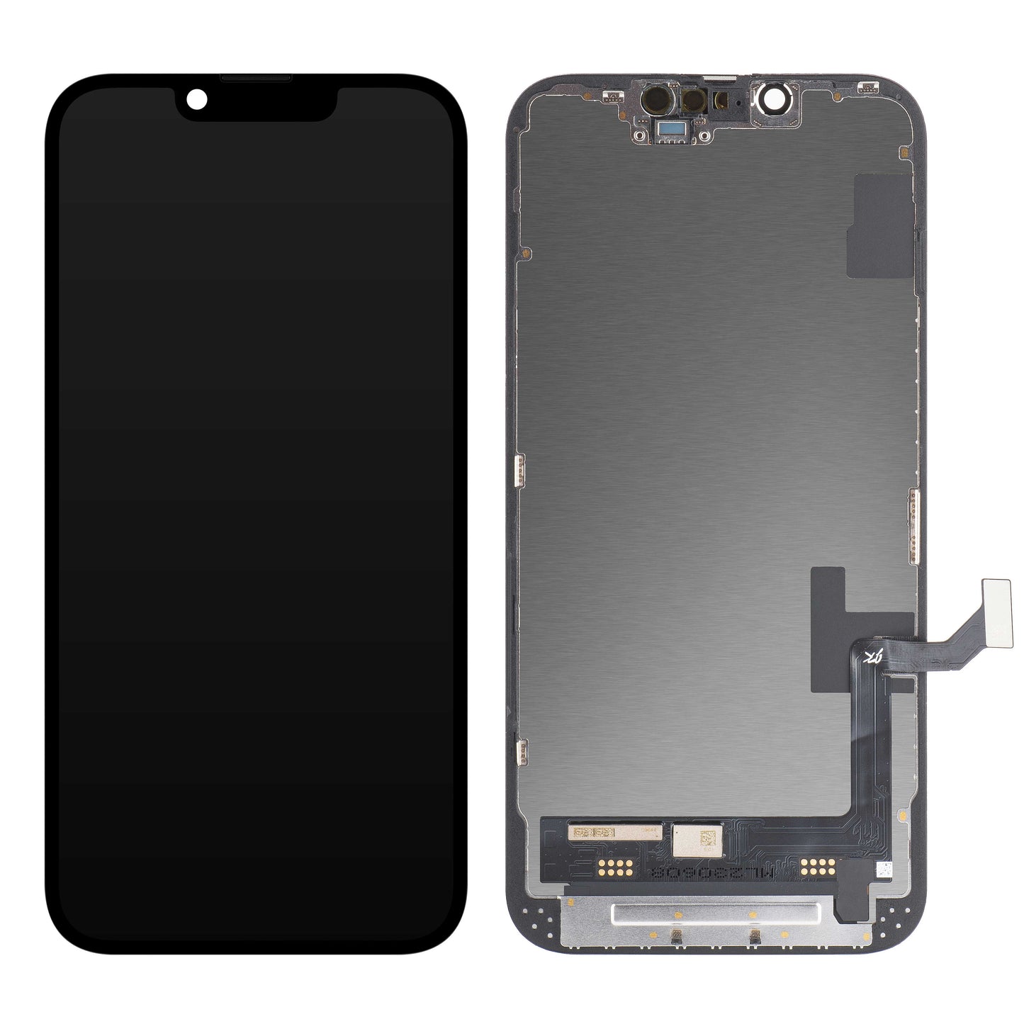 Ecrã tátil JK para Apple iPhone 14, com moldura, versão LCD In-Cell, preto