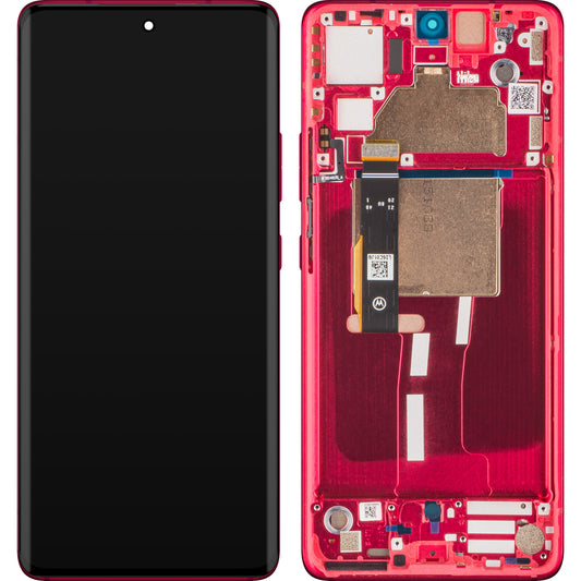 Ecrã tátil Motorola Edge 30 Fusion, com moldura, vermelho (Viva Magenta), Service Pack 5D68C22034