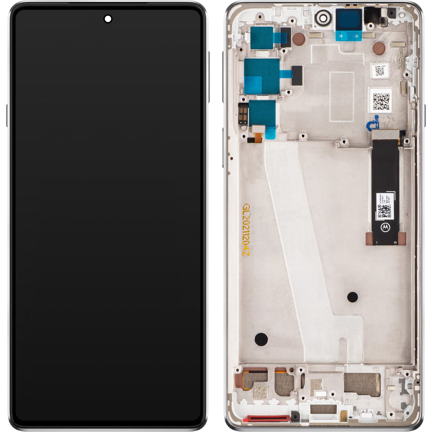 Ecrã tátil Motorola Edge 20, com moldura, branco fosco, Service Pack 5D68C19194