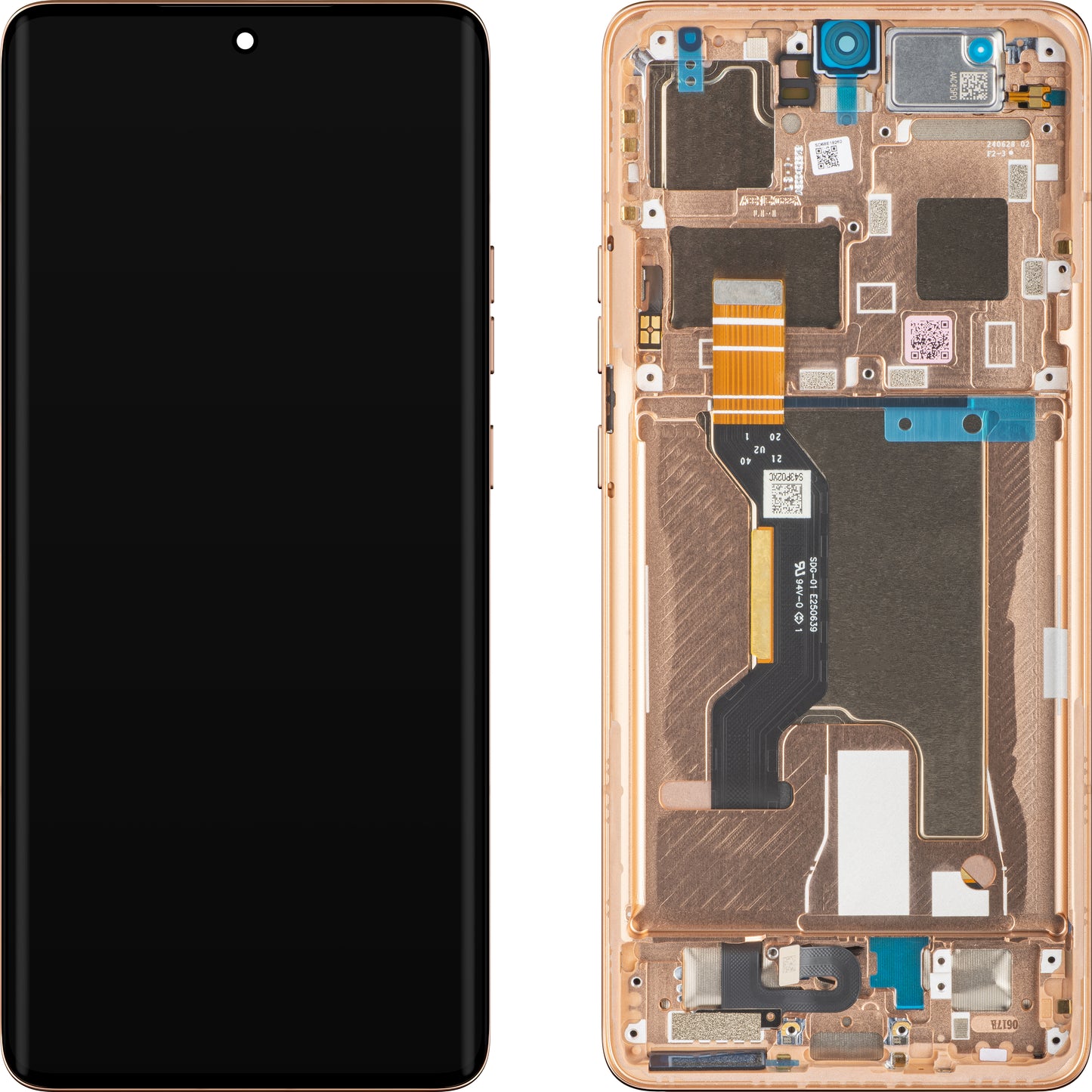 Ecrã tátil Motorola Edge 50 Ultra, com moldura, laranja (Peach Fuzz), Service Pack 5D68C24470