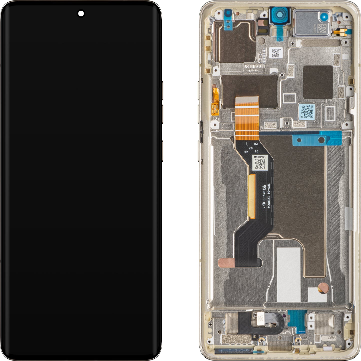 Ecrã tátil Motorola Edge 50 Ultra, com moldura, Bege (Nordic Wood), Service Pack 5D68C24484