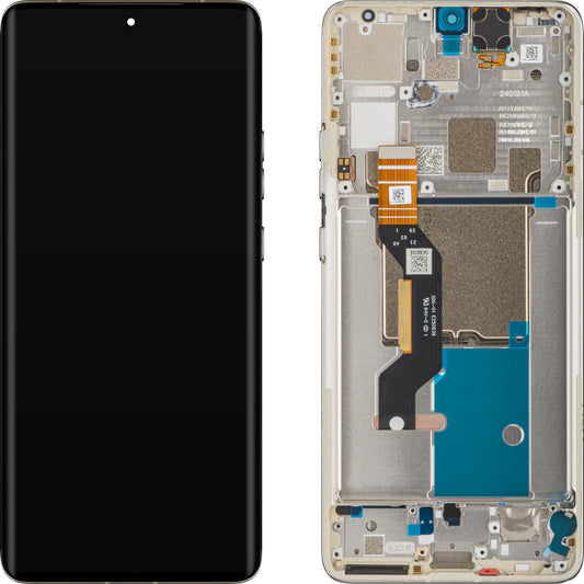 Ecrã tátil Motorola Edge 50 Pro, com moldura, cinzento (Moonlight Pearl), Service Pack 5D68C24094
