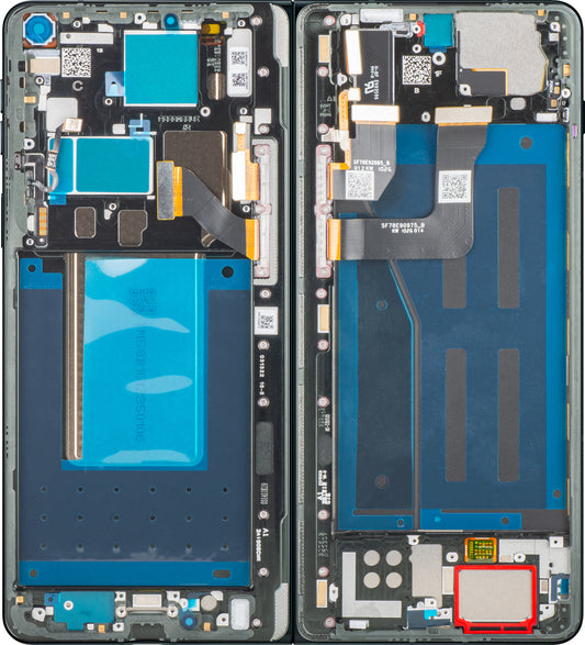 Ecrã com Touchscreen Motorola Razr Fold, com Moldura, Sub Inner, Preto (Pantone Blackened Blue) Service Pack 5D68C32444