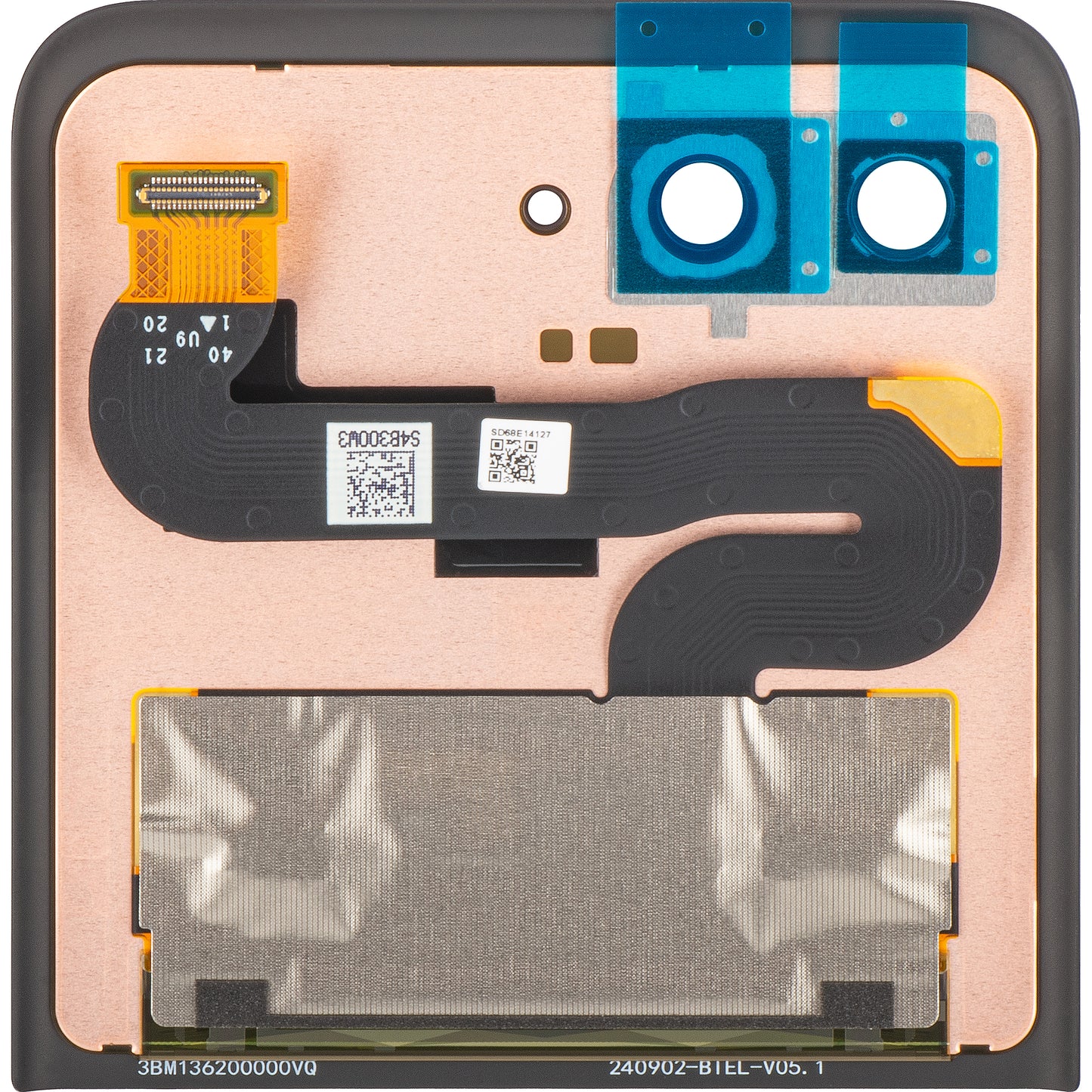 Display com Touchscreen Motorola Razr 2024 / Razr 50, Sub Outer, Service Pack 5D68C24805