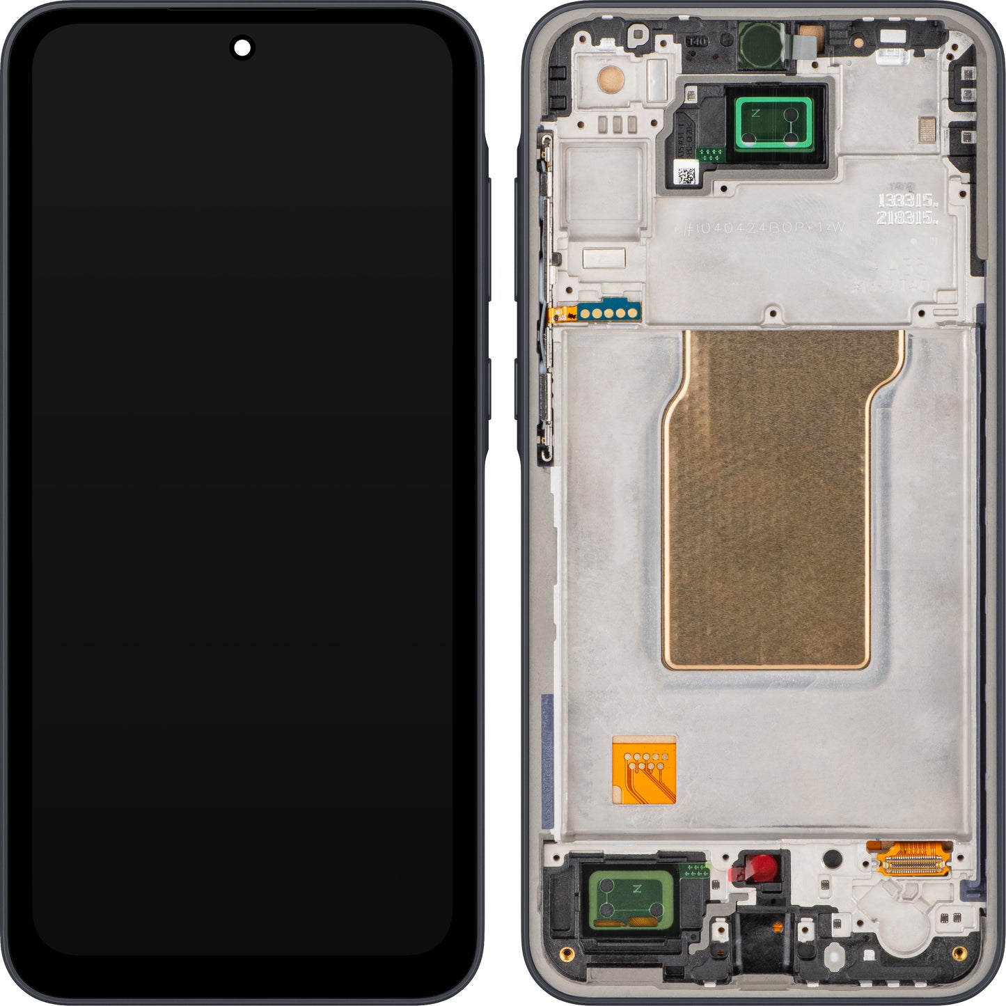 Display com Touchscreen MP compatível com Samsung Galaxy A35 5G A356, com Moldura, Preto