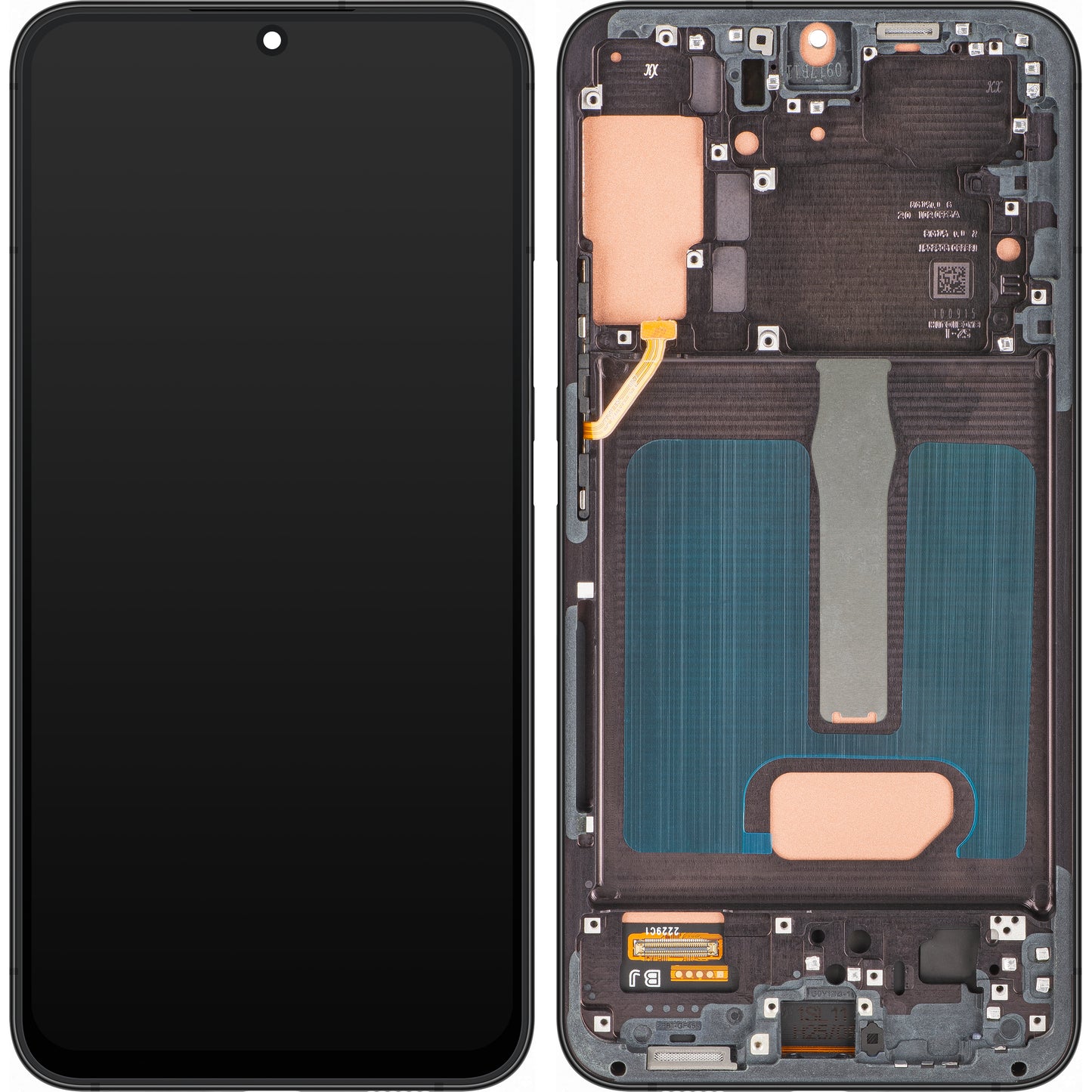 Display com Touchscreen MP compatível com Samsung Galaxy S22+ 5G S906, com Moldura, Preto