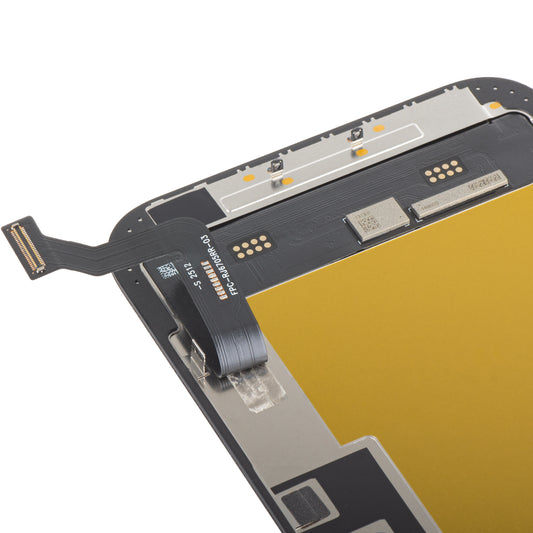 Display com Touchscreen MP compatível com Apple iPhone 15 Plus, com Moldura, Versão Soft OLED FHD IC Movable, Preto