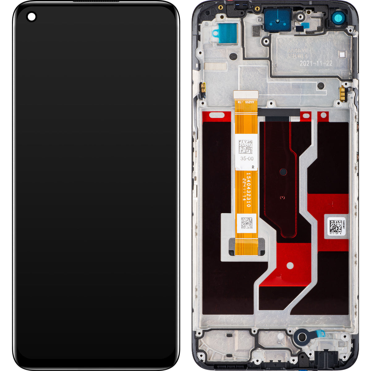 Ecrã com Touchscreen Oppo A96, com Moldura, Preto, Service Pack 4130058