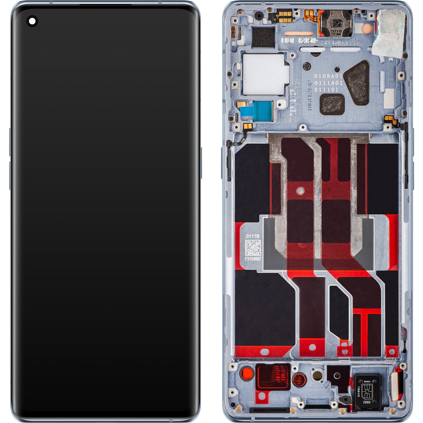 Display com Touchscreen Oppo Reno6 Pro 5G (Snapdragon) / Reno6 Pro+ 5G, com Moldura, Cinzento (Lunar Grey), Service Pack 4907528