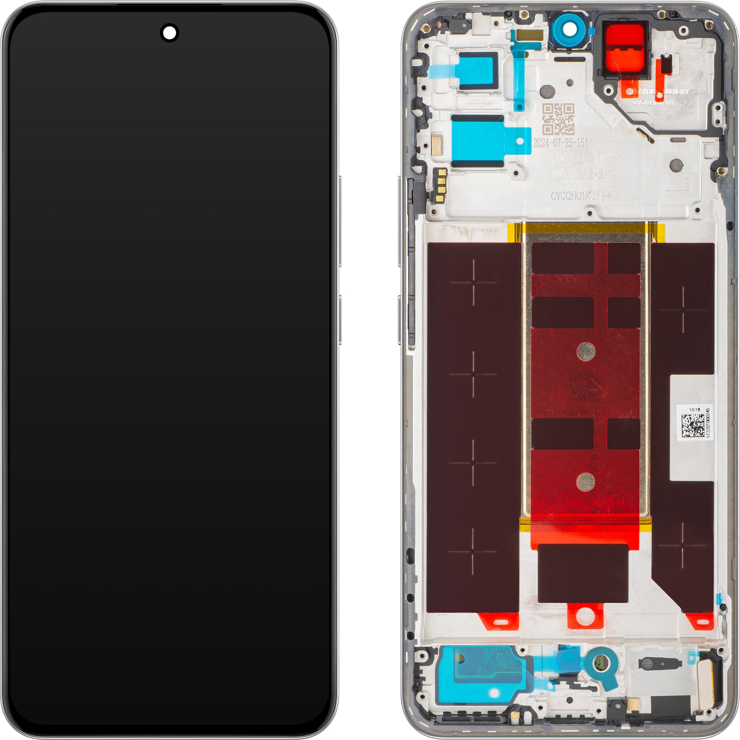 Display com Touchscreen Oppo Reno12 Pro, com Moldura, Roxo (Nebula Silver), Service Pack 621029000217