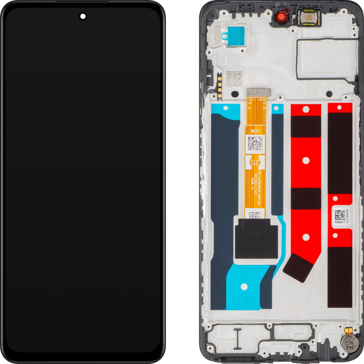 Display com Touchscreen Oppo A80 / A3 Pro, com Moldura, Preto, Service Pack 621029000244