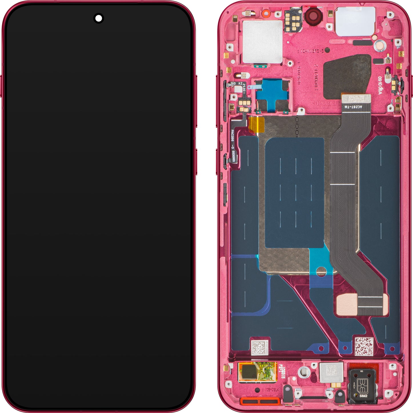 Display com Touchscreen Oppo Find X9, com Moldura, Magenta (Velvet Red), Service Pack 621029000718