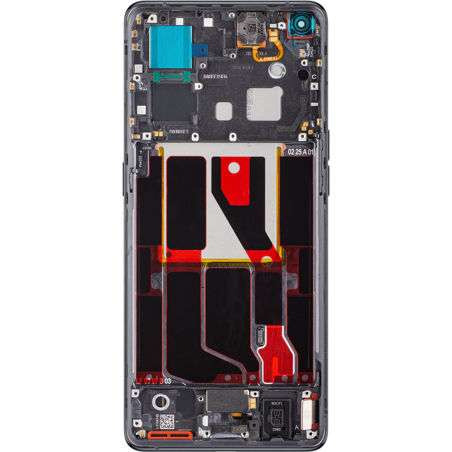 Ecrã tátil Oppo Find X5, com moldura, preto, Service Pack 4130031