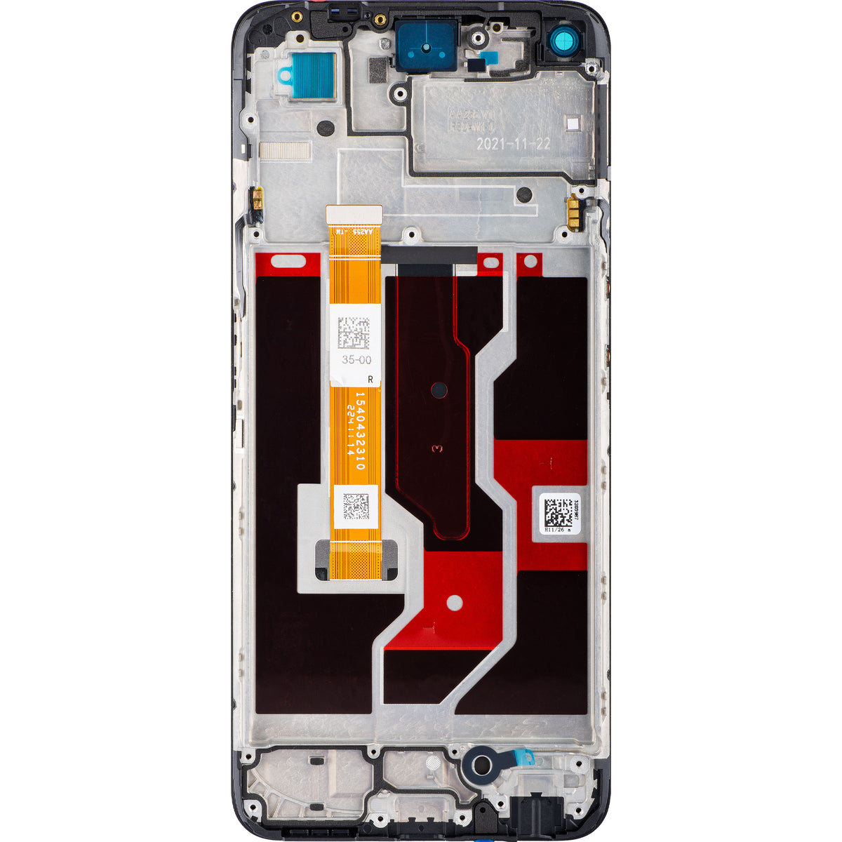 Ecrã com Touchscreen Oppo A96, com Moldura, Preto, Service Pack 4130058