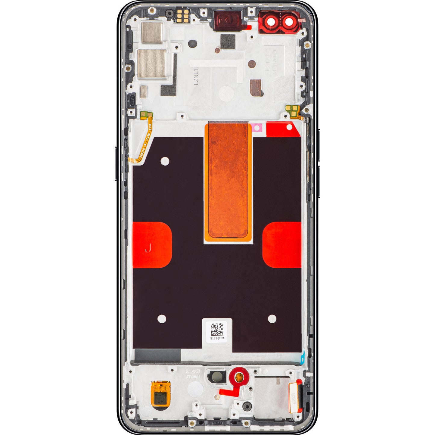 Ecrã tátil Oppo Reno4 5G, com moldura, preto espacial, Service Pack 4904705