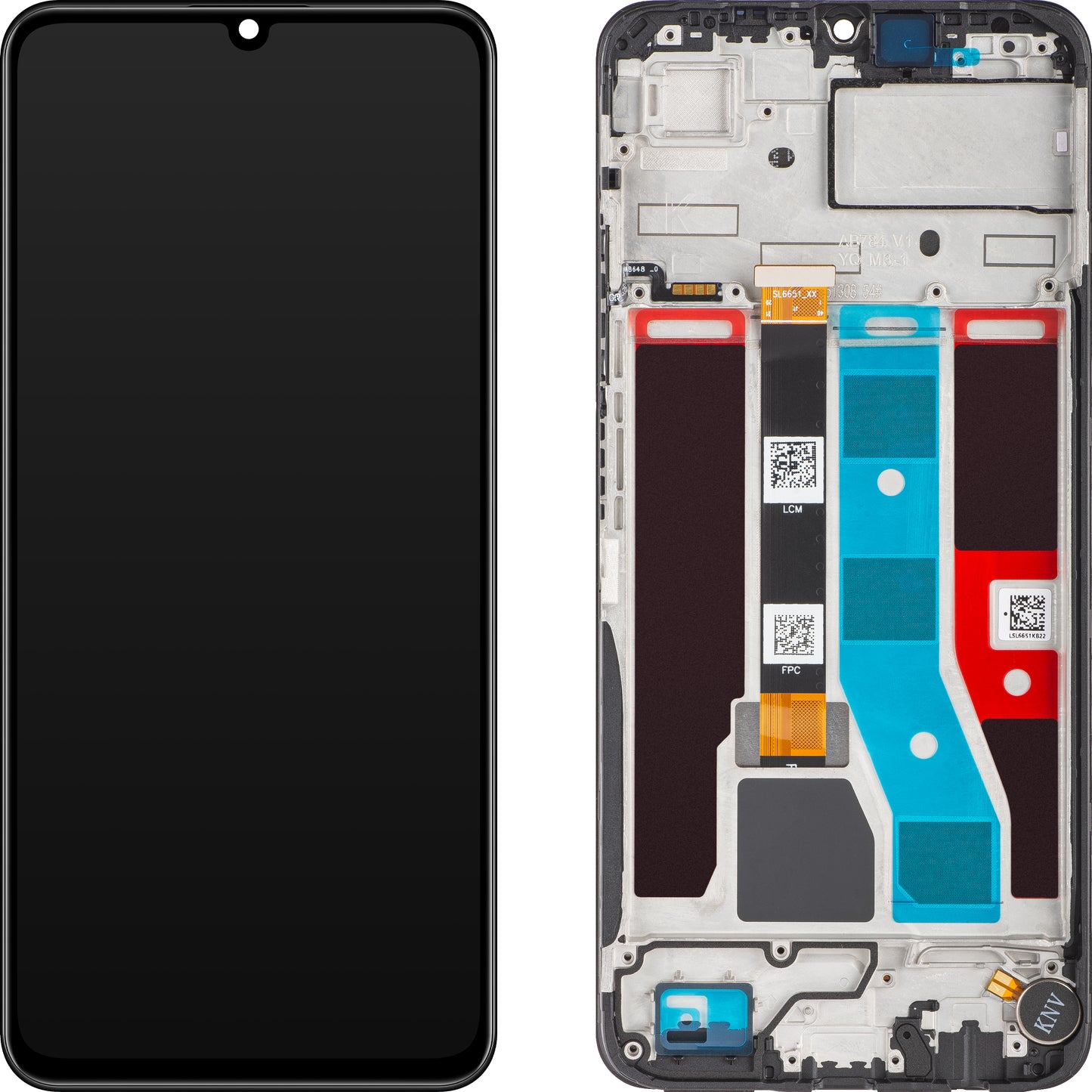 Ecrã tátil Realme Note 50, com moldura, preto meia-noite, Service Pack 621029000179