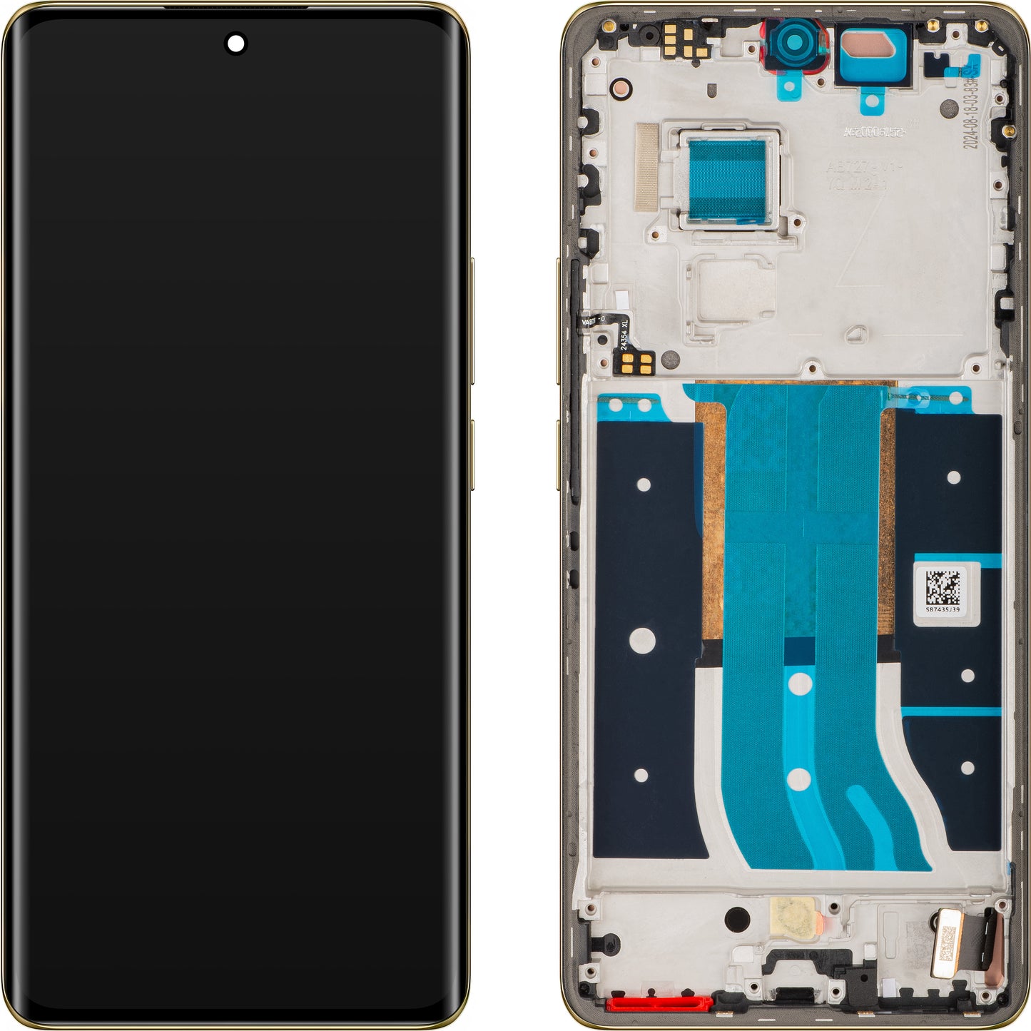 Ecrã tátil Realme 12 Pro+, com moldura, dourado (bege-navegador), Service Pack 621029000160