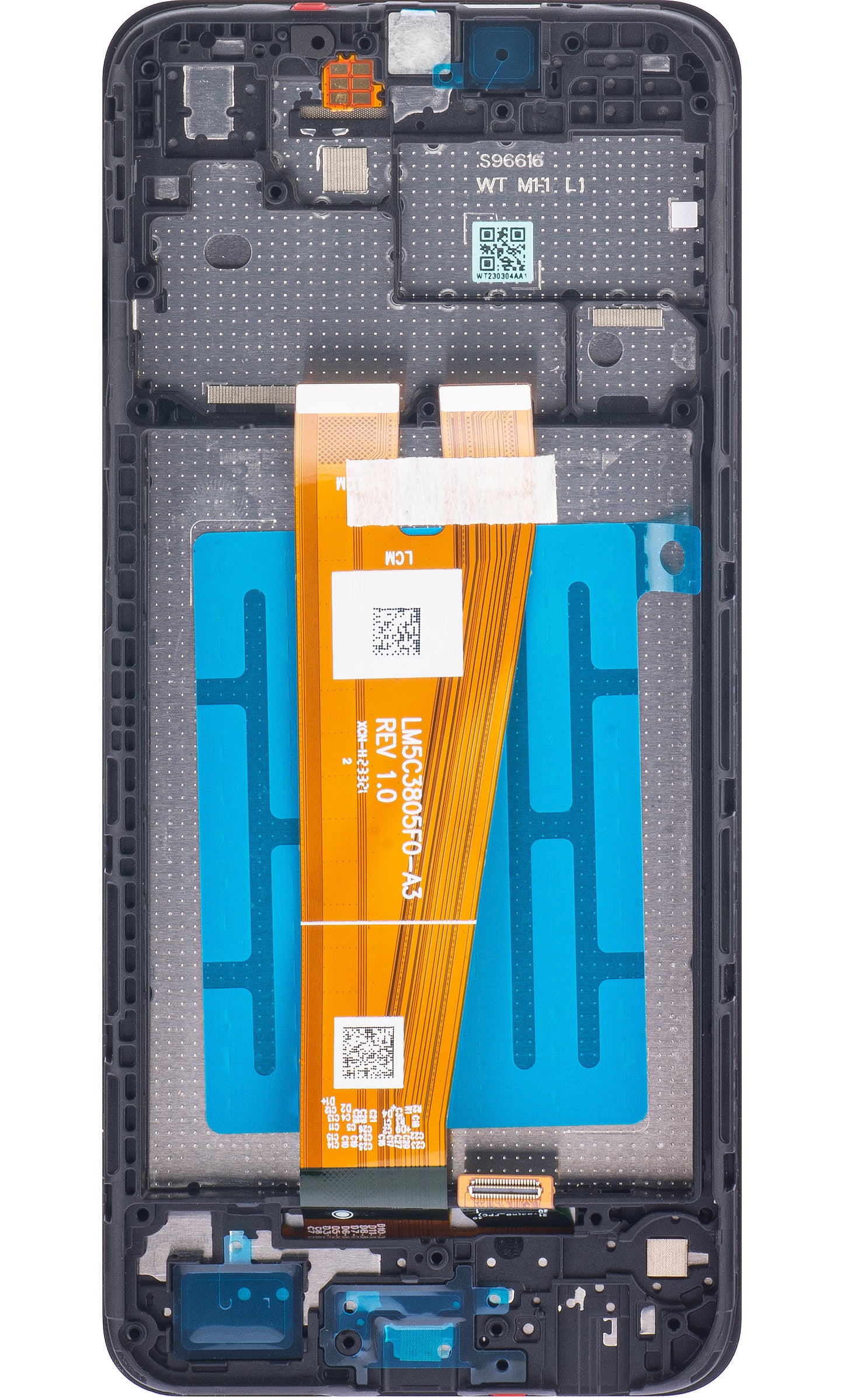 Ecrã tátil Samsung Galaxy A04 A045, com moldura, preto, Service Pack GH81-22731A