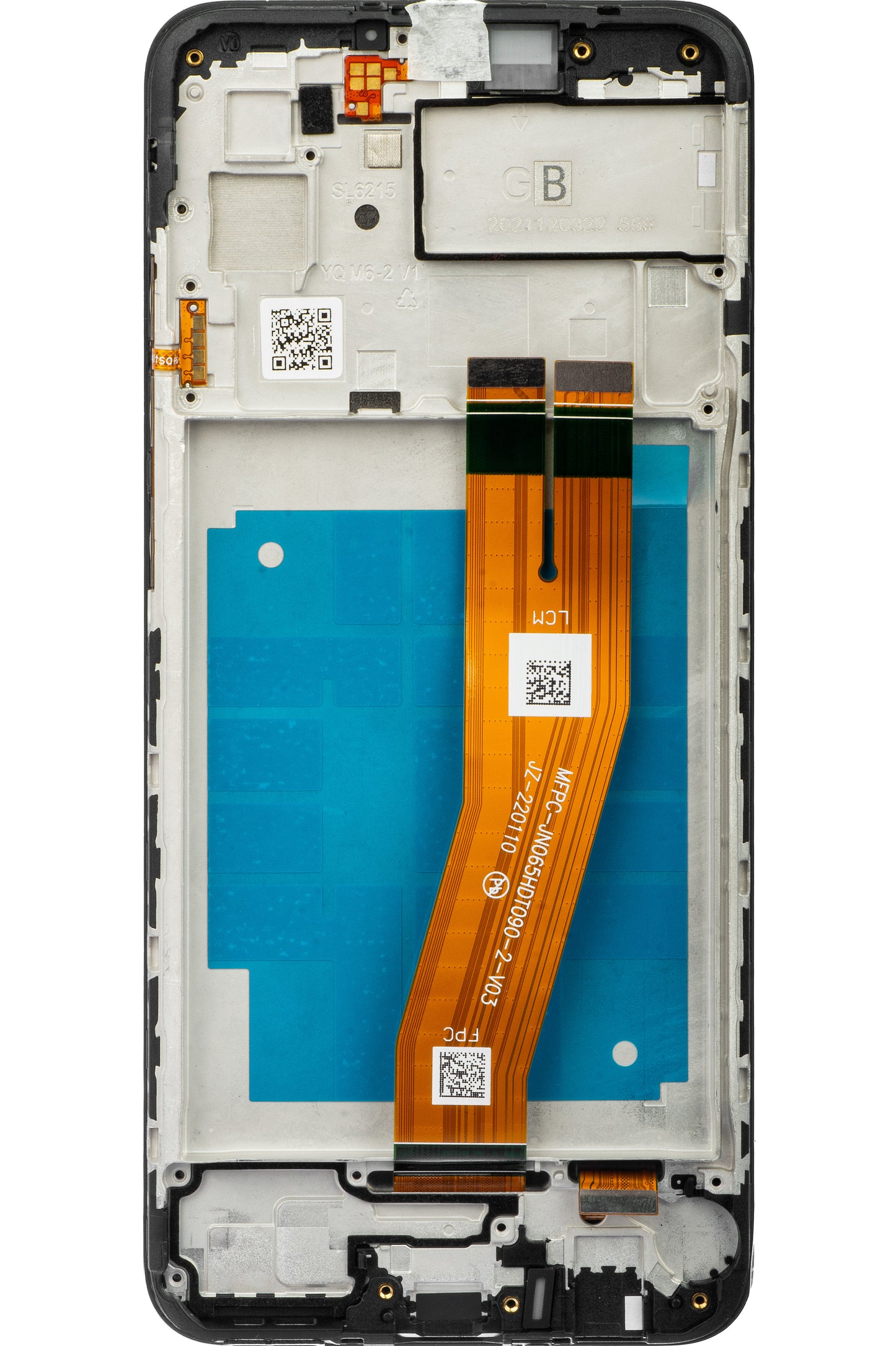 Touchscreen Display Samsung Galaxy A03 A035, with Frame, Version F, Black, Service Pack GH81-21625A
