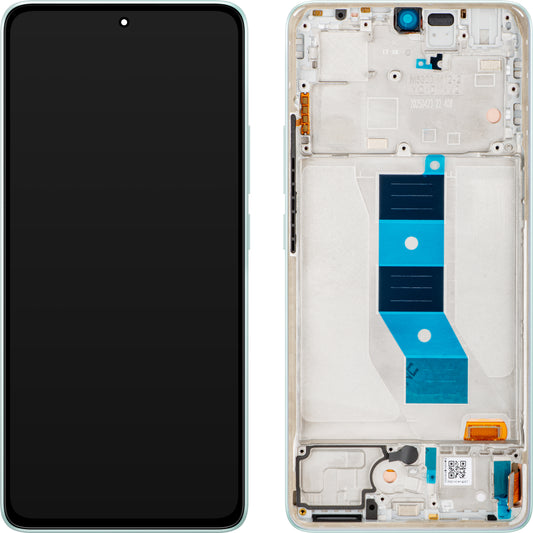 Display com Touchscreen Xiaomi Redmi Note 14 5G, com Moldura, Verde (Coral Green), Service Pack 56001800O1700