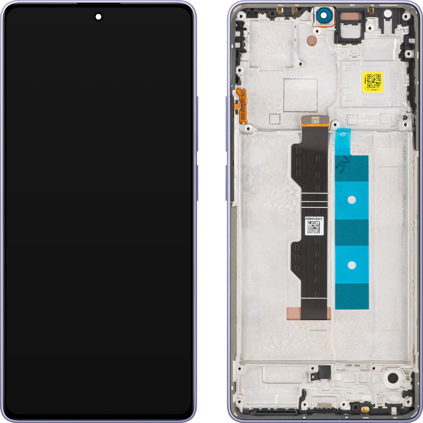 Display com Touchscreen Xiaomi Redmi Note 14S, com Moldura, Violeta (Aurora Purple), Service Pack 56000200N6R00