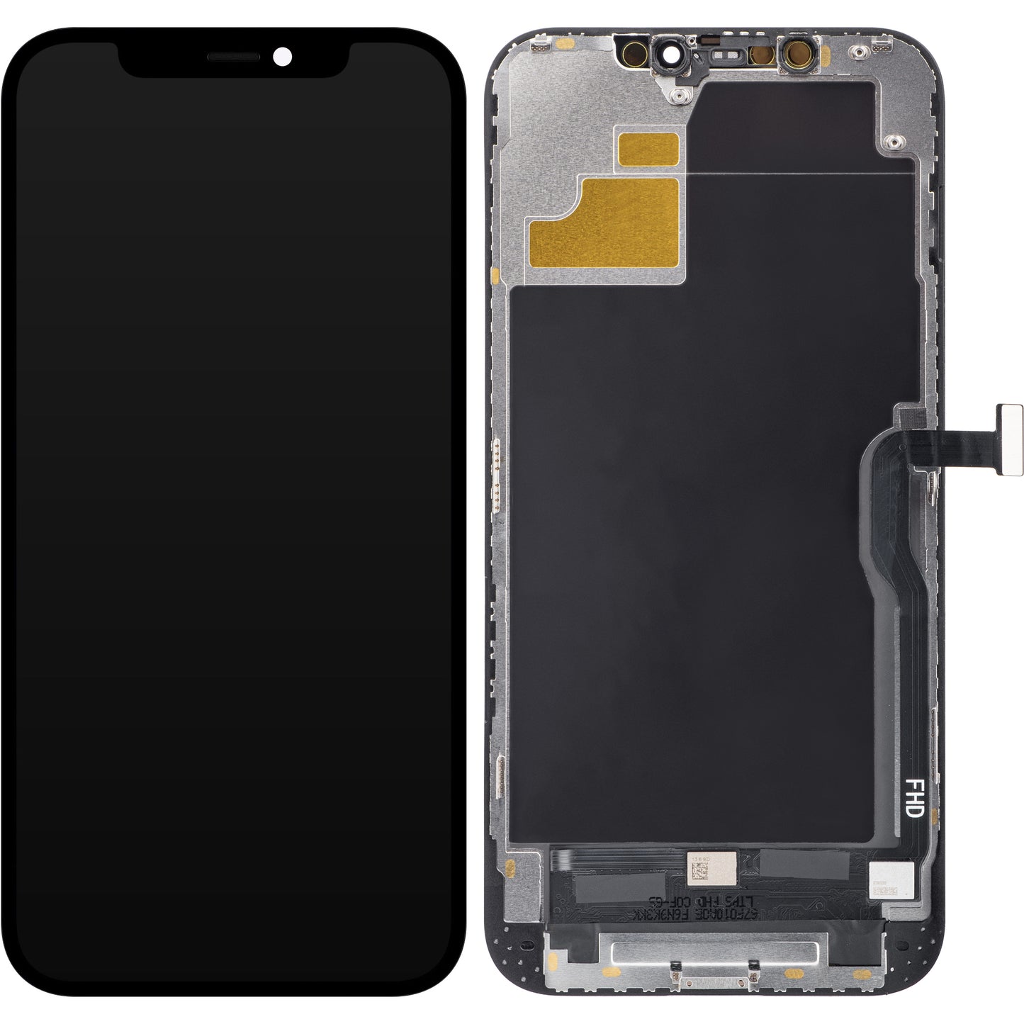 Ecrã tátil ZY para Apple iPhone 12 Pro Max, com moldura, versão LCD móvel In-Cell IC, preto