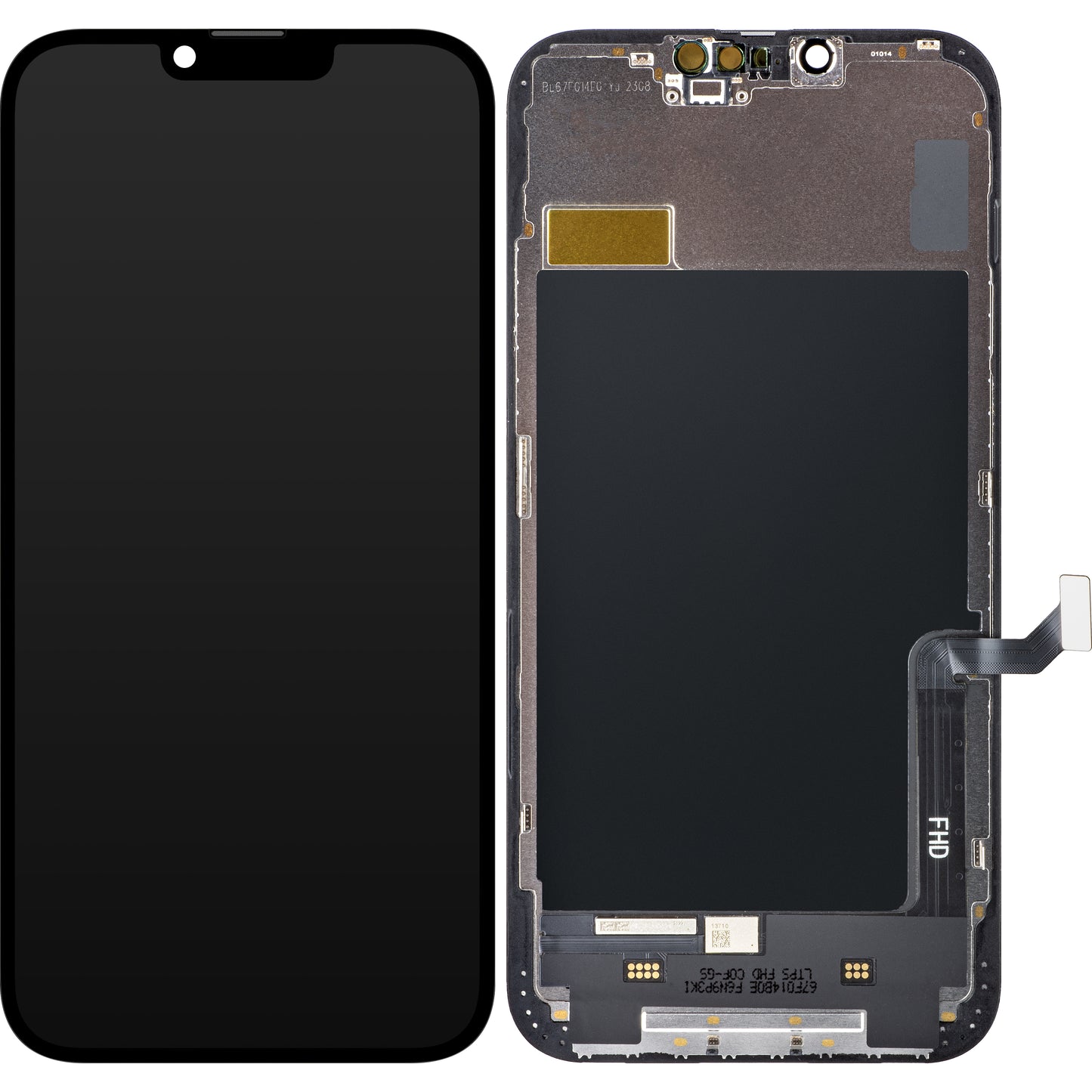 ZY Ecrã tátil para Apple iPhone 14 Plus, com moldura, LCD In-Cell IC móvel, preto
