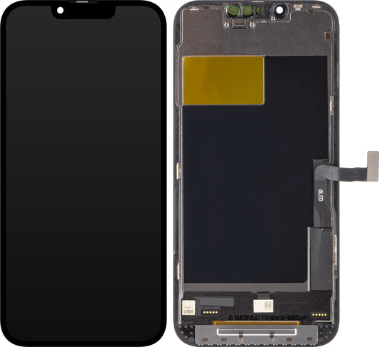 Ecrã tátil ZY para Apple iPhone 13 Pro, com moldura, versão LCD móvel In-Cell IC, preto