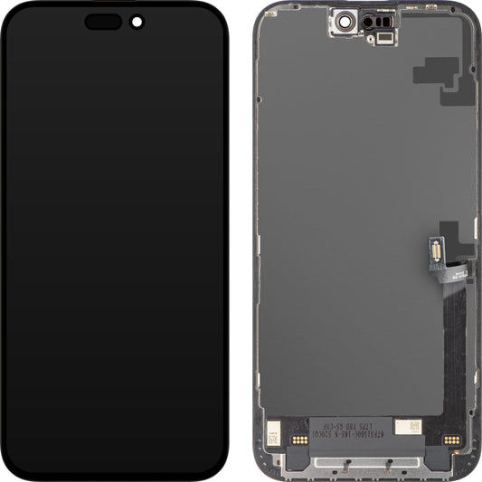 Display com Touchscreen ZY para Apple iPhone 16 Plus, com Moldura, Versão LCD In-Cell, Preto