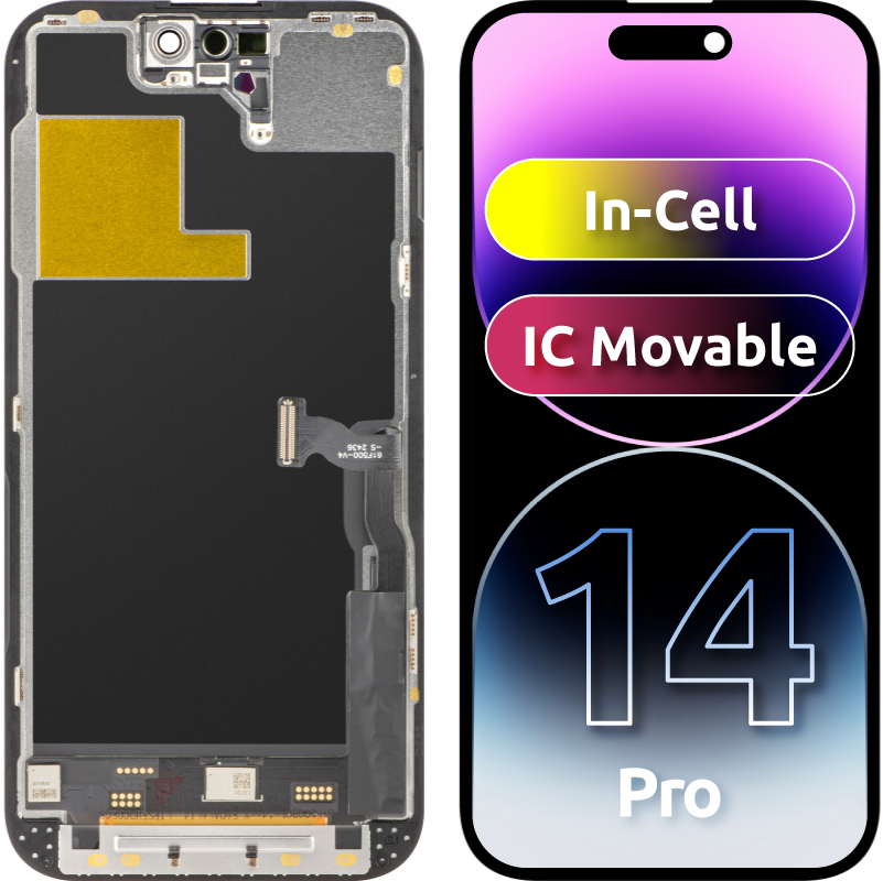 Ecrã com ecrã tátil ZY para Apple iPhone 14 Pro, com Moldura, Versão LCD In-Cell IC Móvel, Preto