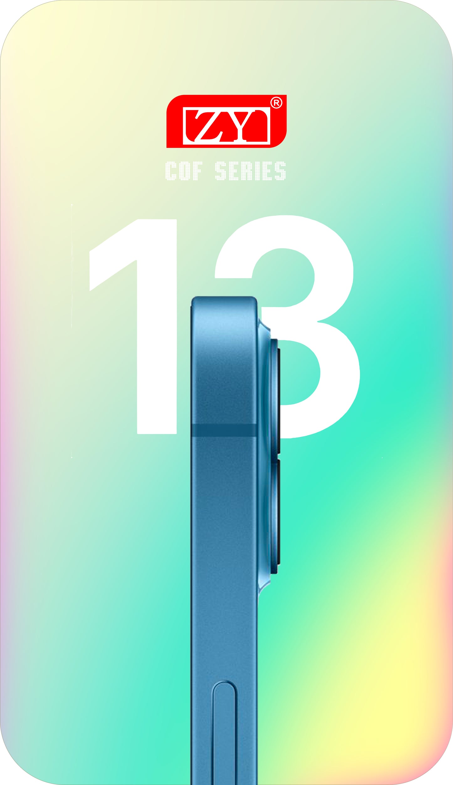 ZY Ecrã tátil para Apple iPhone 13, com moldura, LCD In-Cell IC móvel, preto