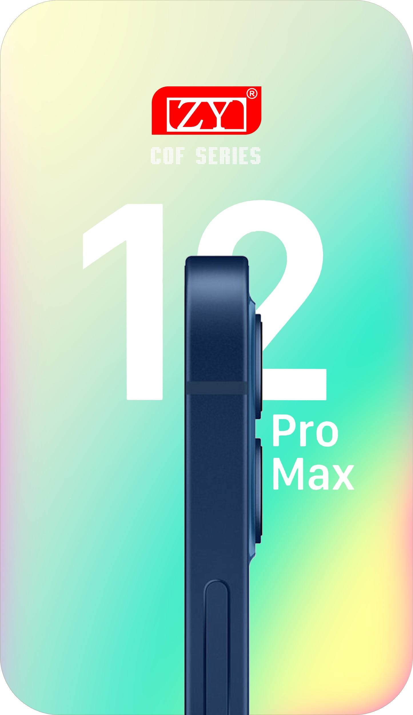 Ecrã tátil ZY para Apple iPhone 12 Pro Max, com moldura, versão LCD móvel In-Cell IC, preto