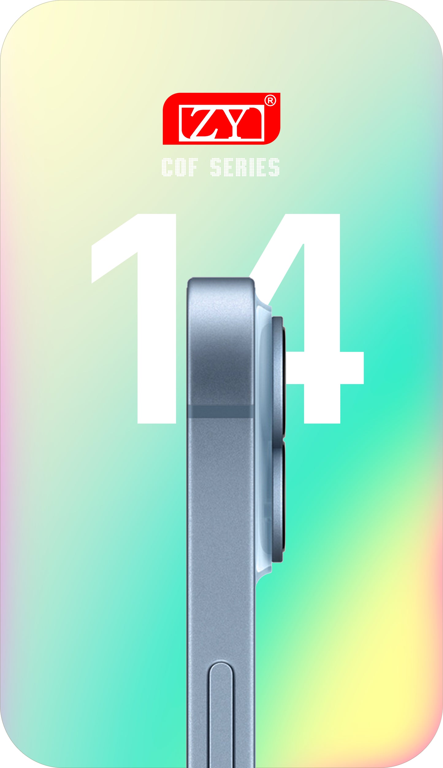 ZY Ecrã tátil para Apple iPhone 14, com moldura, LCD In-Cell IC móvel, preto