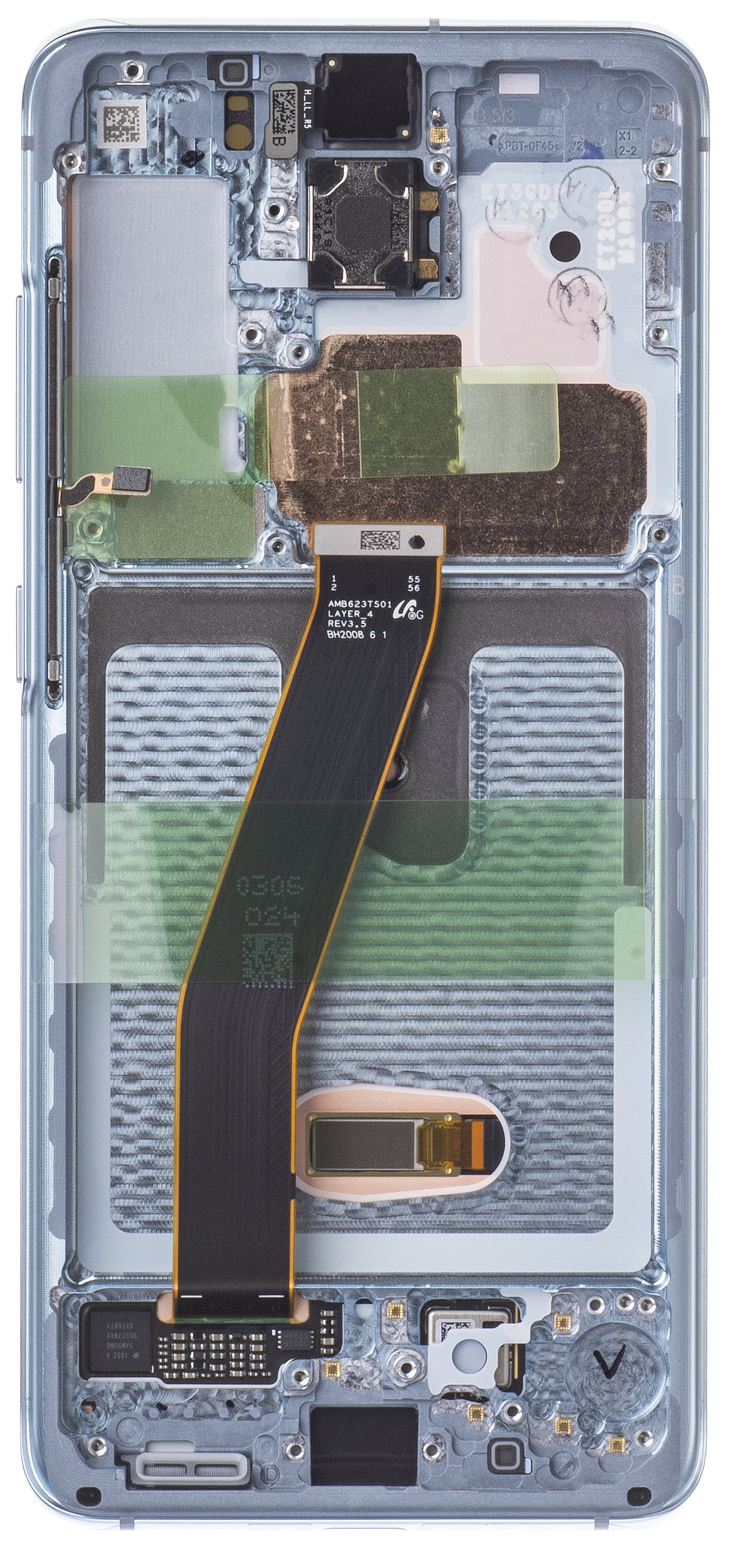 Display com Touchscreen Samsung Galaxy S20 5G G981 / S20 G980, com Moldura, Azul, Service Pack GH82-22131D
