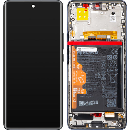 Ecrã tátil Huawei nova 9, com moldura e bateria, preto, Service Pack 02354NUJ