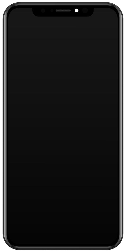 Ecrã tátil JK para Apple iPhone X, com moldura, versão LCD In-Cell, preto