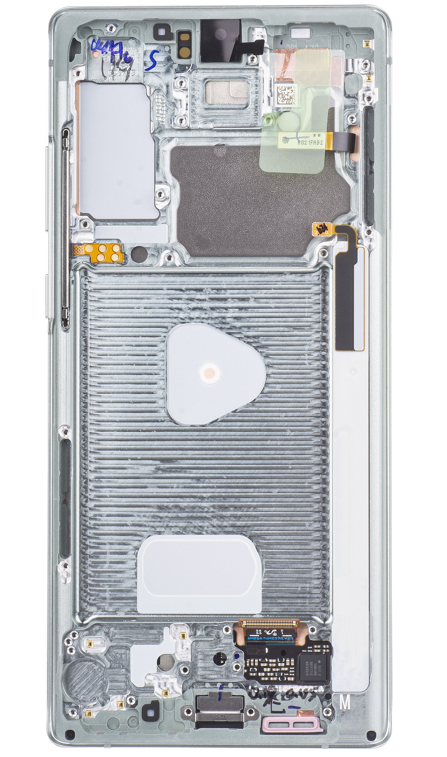 Touchscreen Display Samsung Galaxy Note 20 5G N981 / Note 20 N980, with Frame, Green, Service Pack GH82-23495C