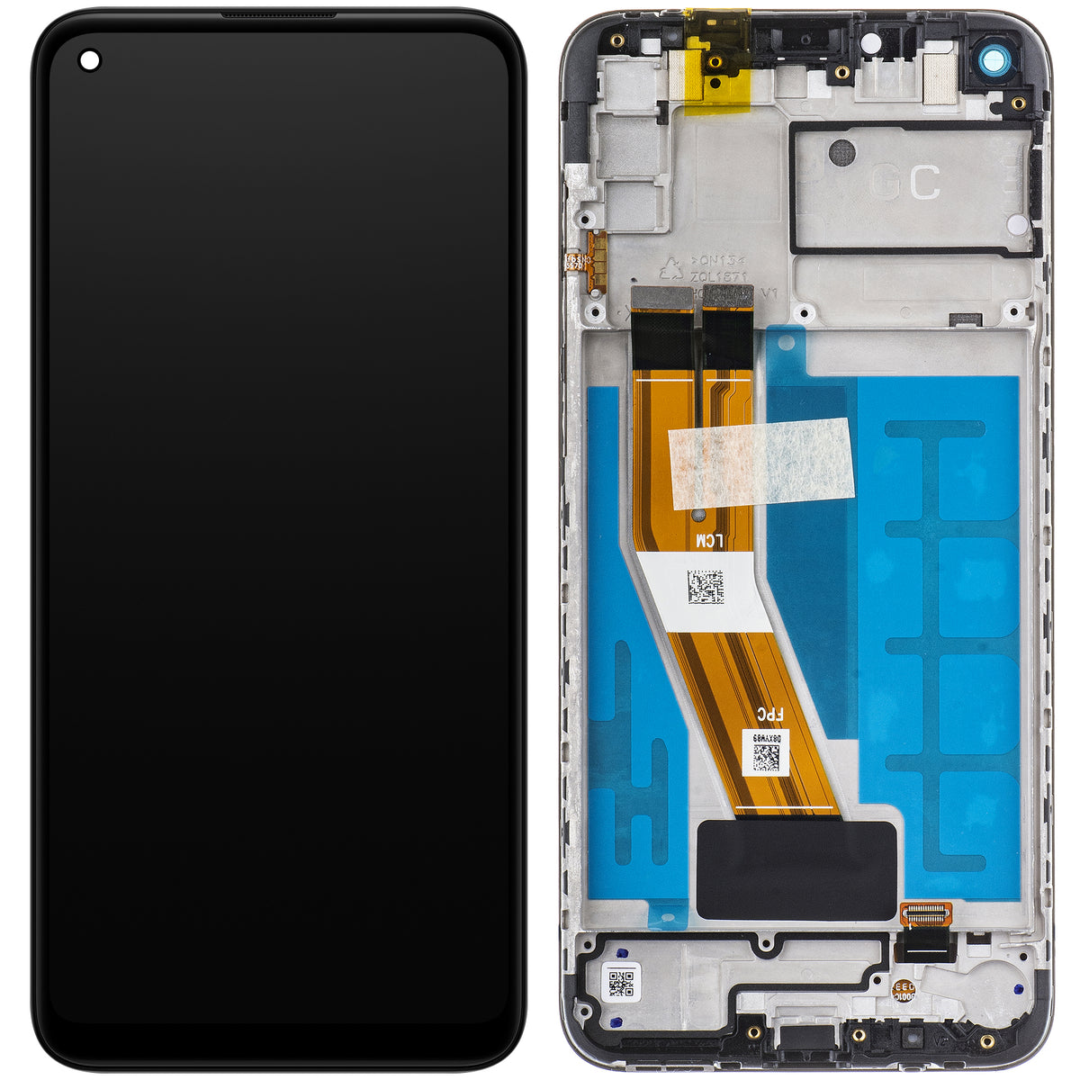 Ecrã com Touchscreen Samsung Galaxy A11 A115, com Moldura, Preto, Service Pack GH81-18760A