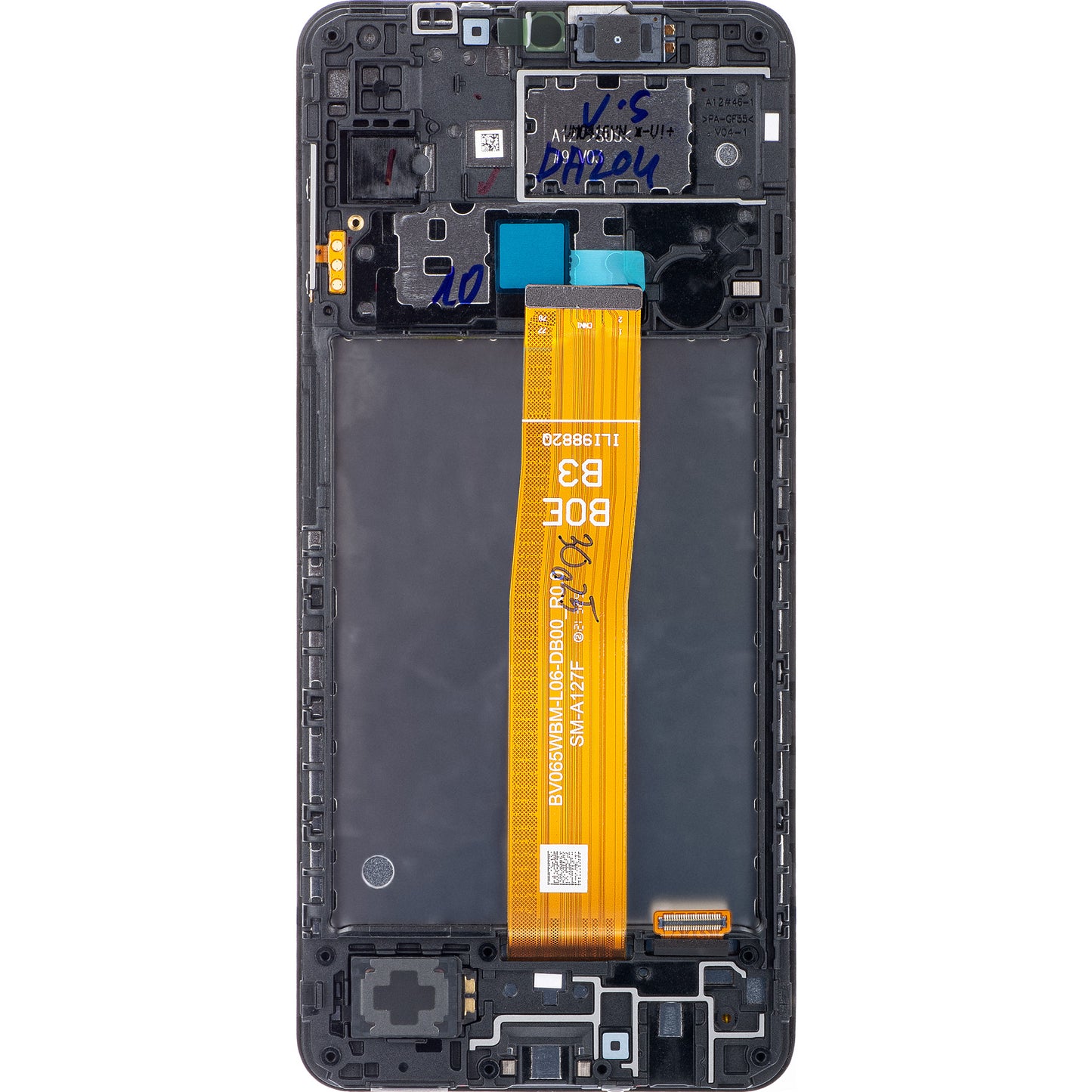 Ecrã tátil Samsung Galaxy A12 Nacho A127, com moldura, preto, Service Pack GH82-26486A
