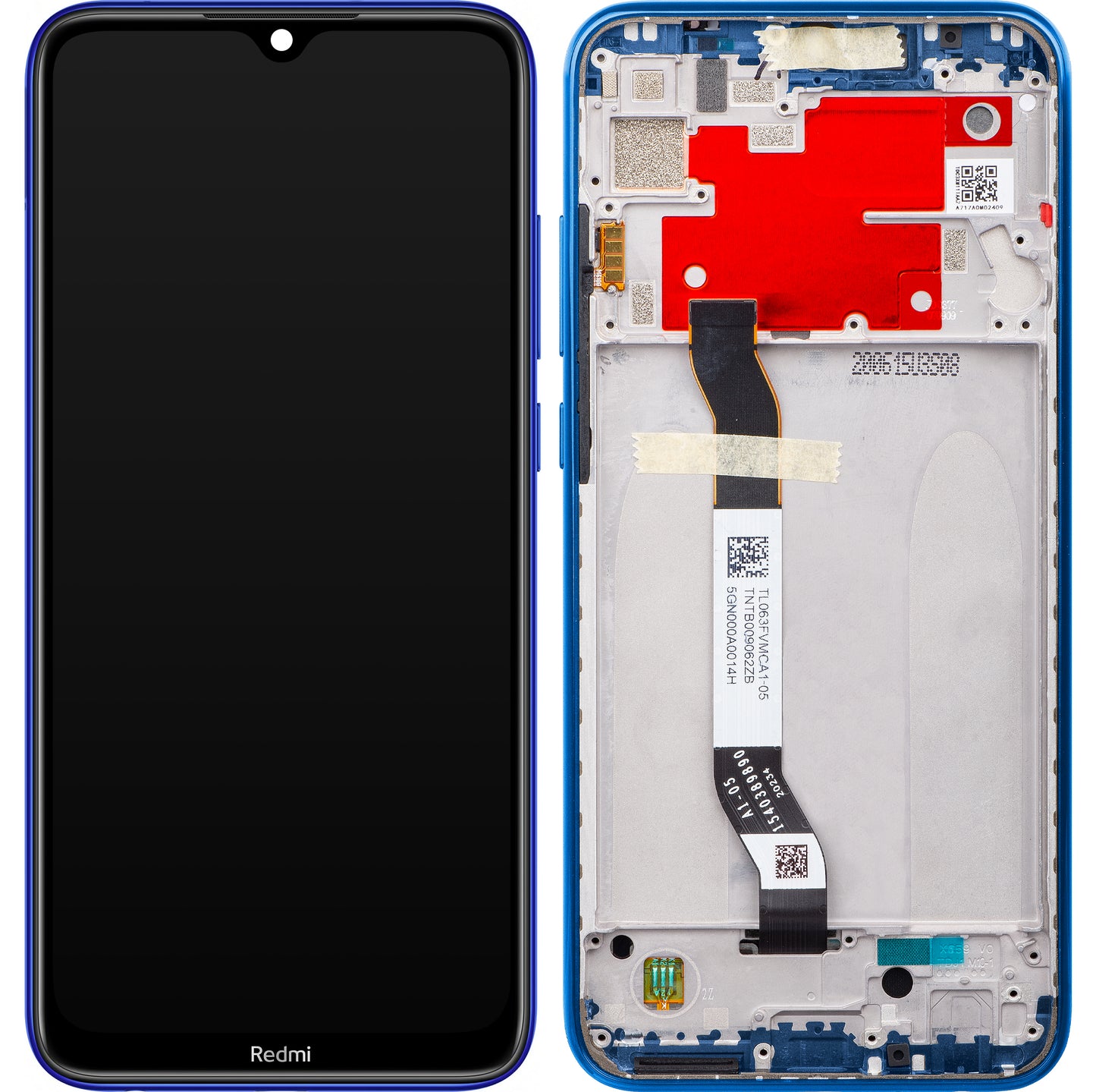 Display com Touchscreen Xiaomi Redmi Note 8T, com Moldura, Azul, Service Pack 5600030C3X00