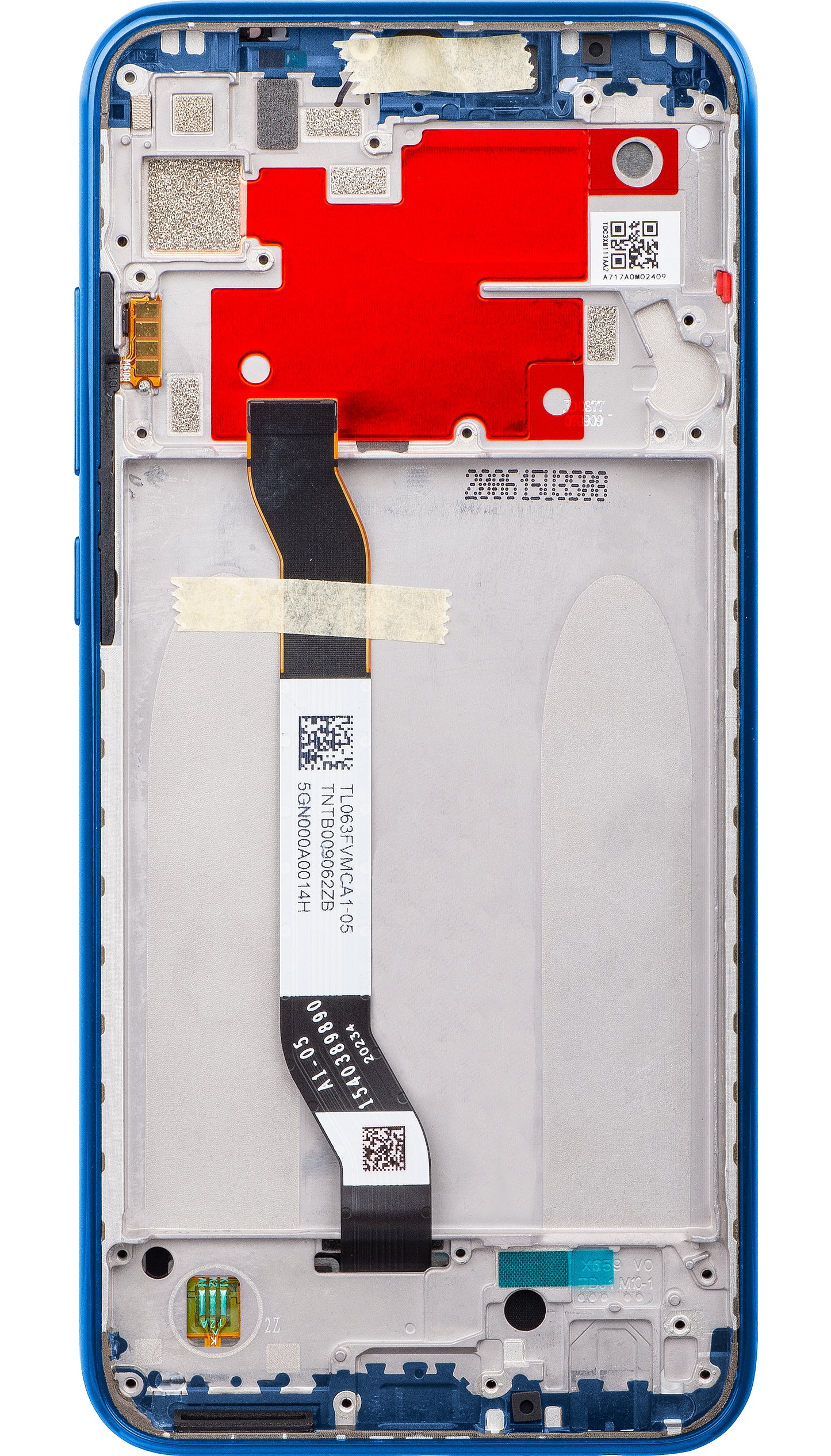 Display com Touchscreen Xiaomi Redmi Note 8T, com Moldura, Azul, Service Pack 5600030C3X00
