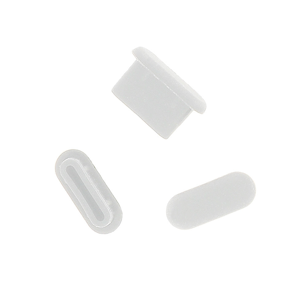 Tampa Anti-Pó para Porta de Telemóvel OEM, USB-C, Conjunto de 10 peças, Branco