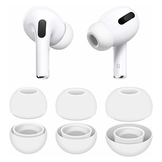 Tampões Techsuit ET2 para Apple AirPods Pro 3, Tamanho XS / S / L, Brancos