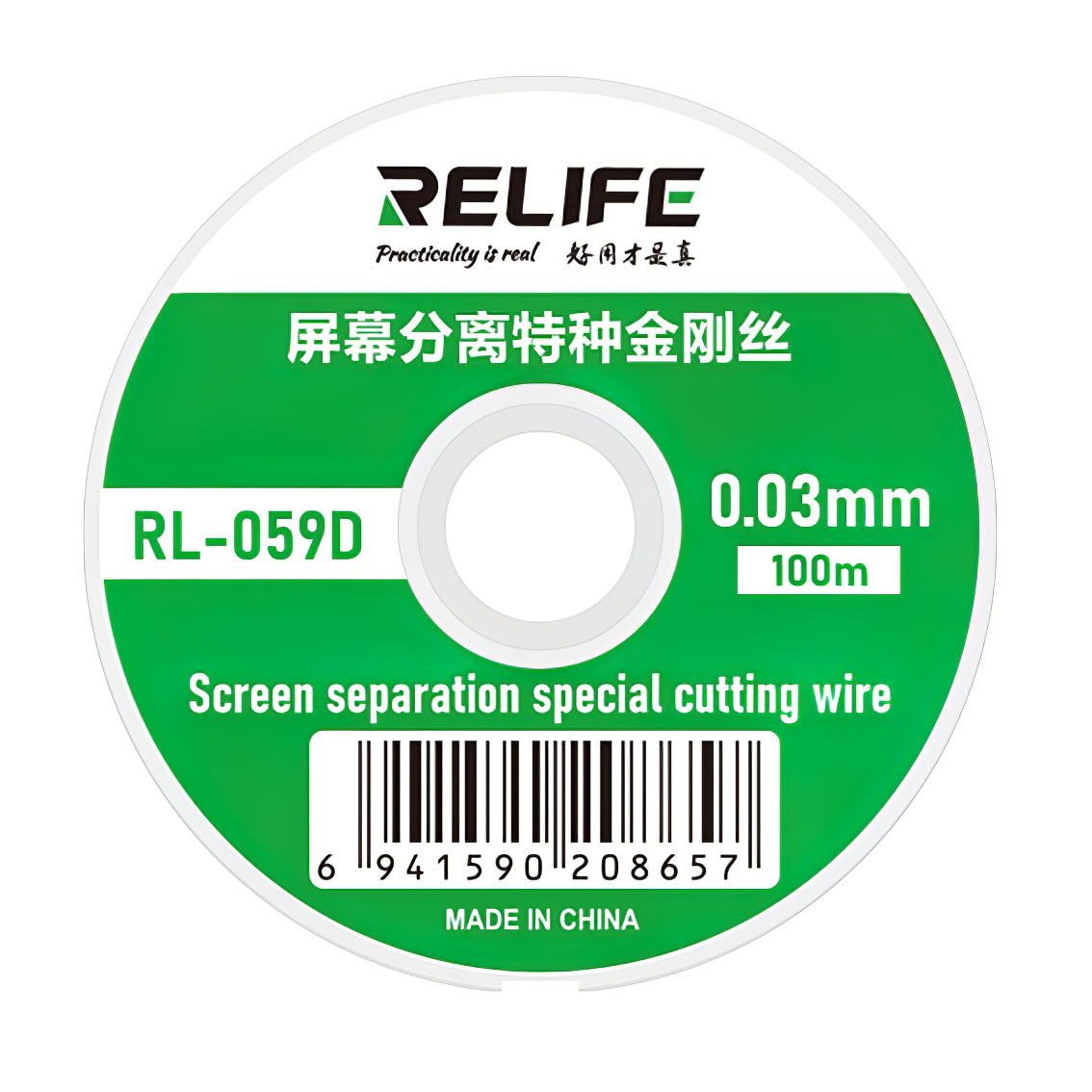 Fio Molibdénio Relife RL-059D, 0,03mm, 100m