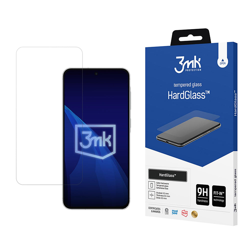 Película protetora de ecrã 3MK HardGlass para Samsung Galaxy A57 5G, Vidro Temperado, Cola Total