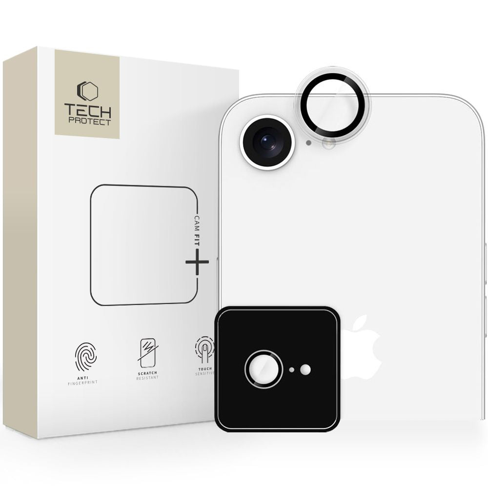 Película de proteção para câmara traseira Tech-Protect CamRing Fit+ para Apple iPhone 16e, Vidro Temperado